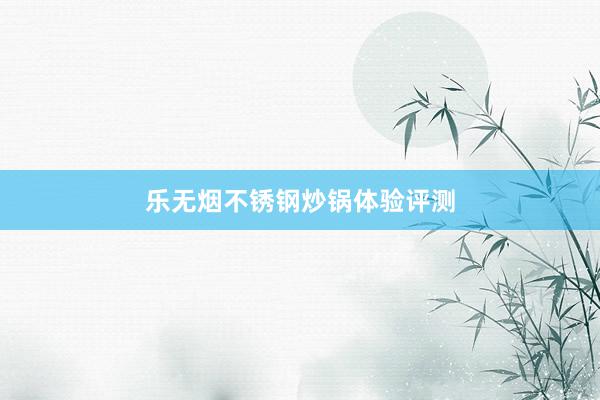 乐无烟不锈钢炒锅体验评测